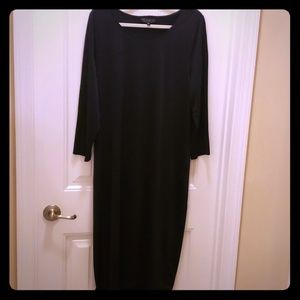 Eloquii Black Body Con Midi Dress